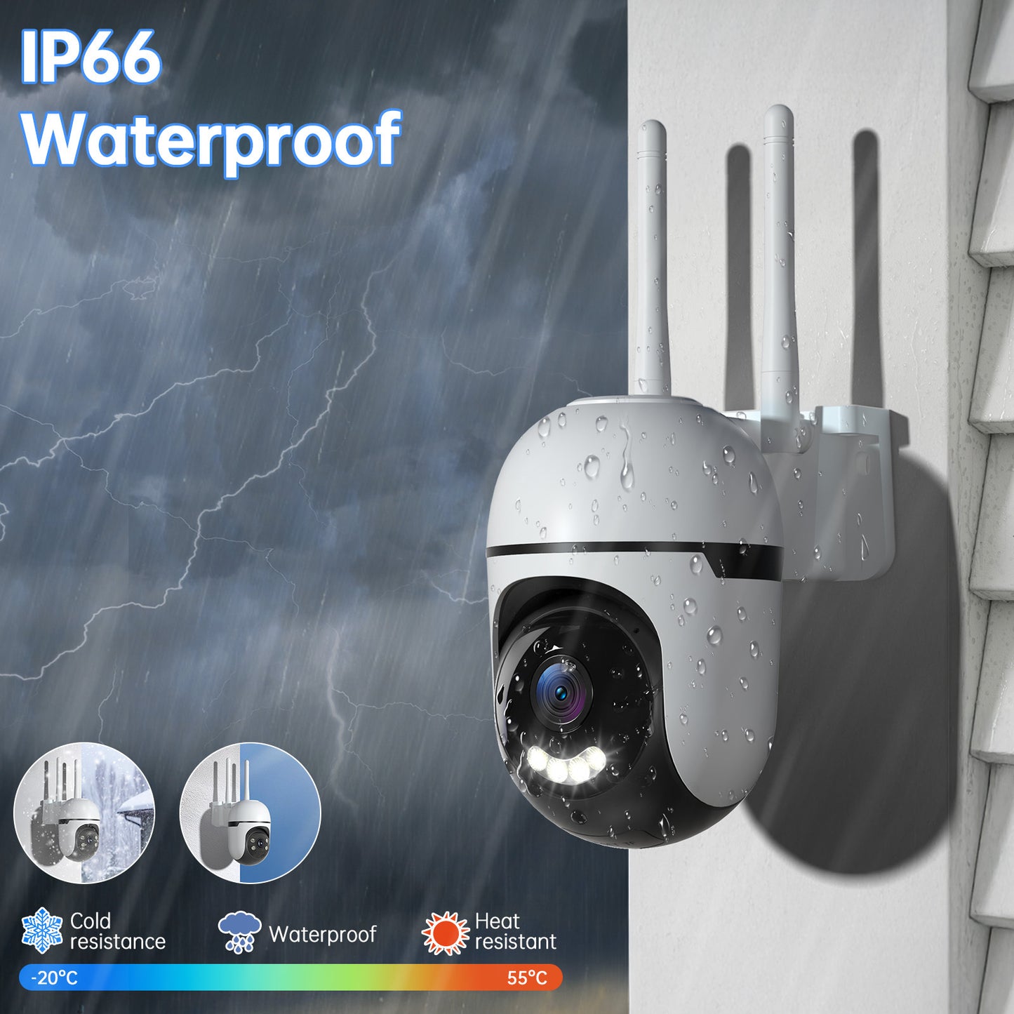3MP PTZ Wireless Indoor Outdoor Mini Camera