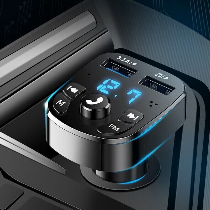 Wireless Car Bluetooth FM Transmitter MP3 Audio USB Charger