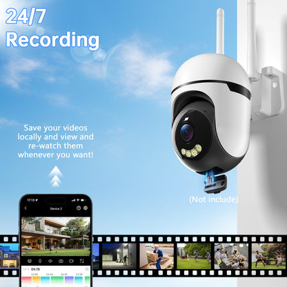 3MP PTZ Wireless Indoor Outdoor Mini Camera