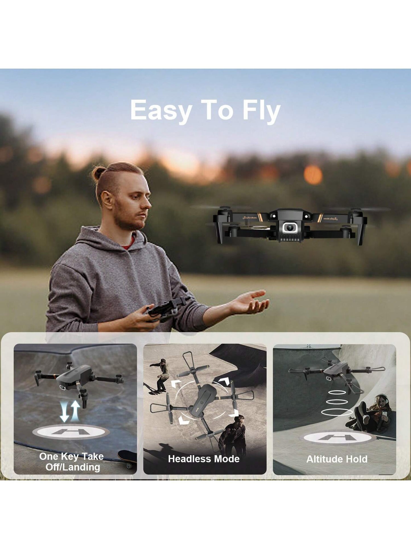 4DRC V4 Foldable Mini Drone With Camera 4K 1080P Hd