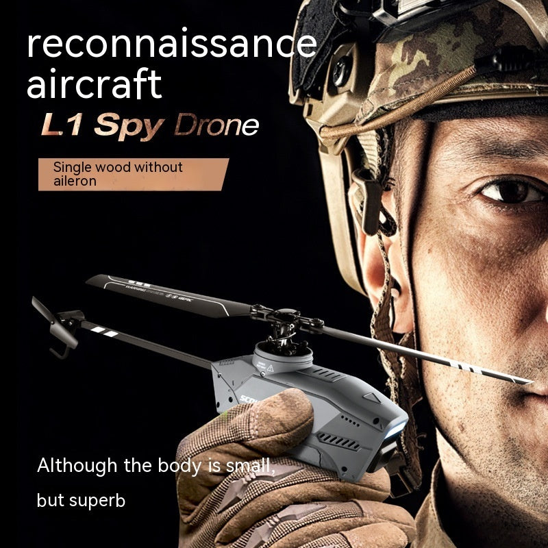 Four-channel Single Paddle Helicopter Drone
