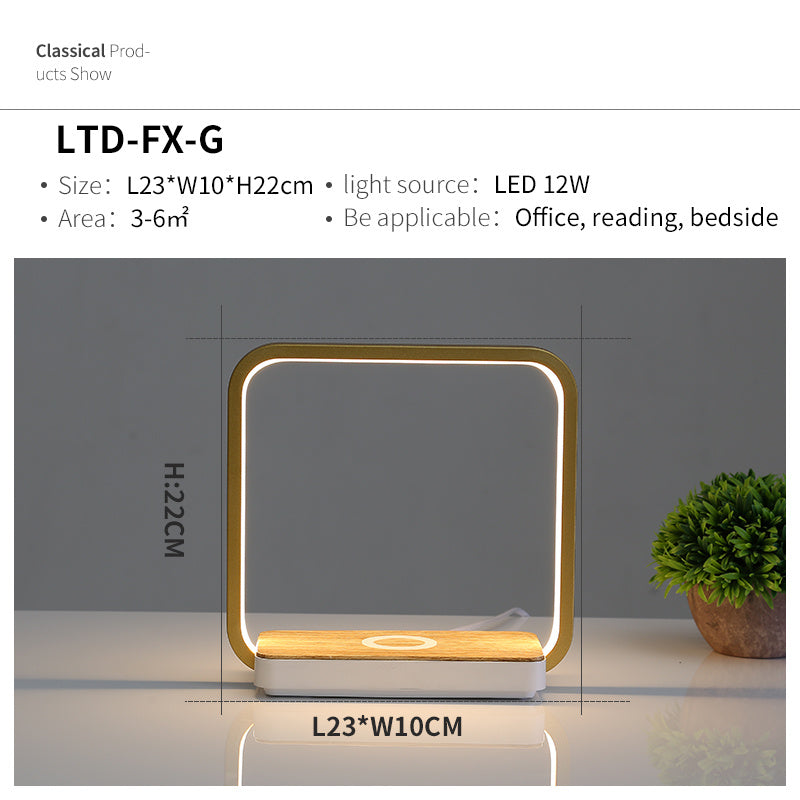 Mobile phone wireless charging with induction lamp