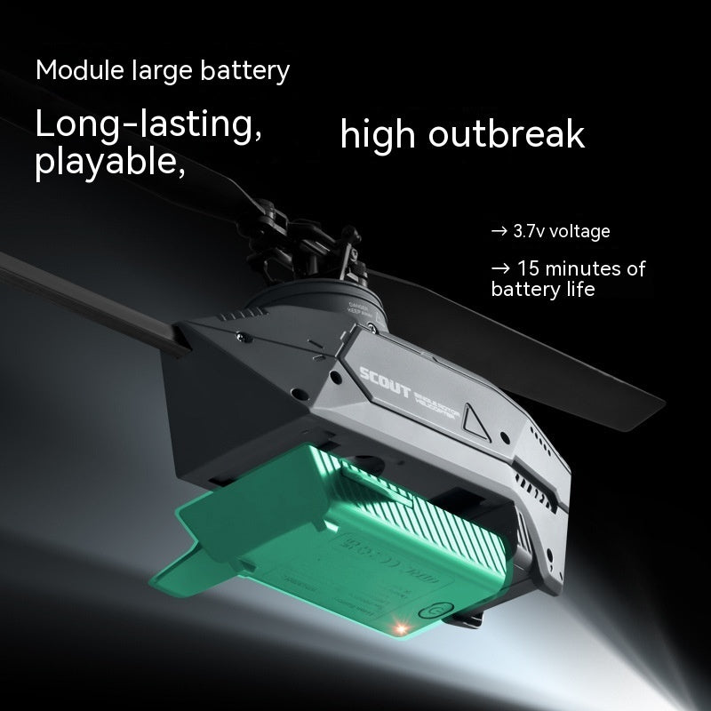 Four-channel Single Paddle Helicopter Drone