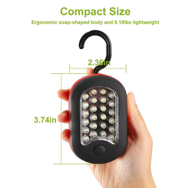 Portable Magnetic Flashlight With Hook