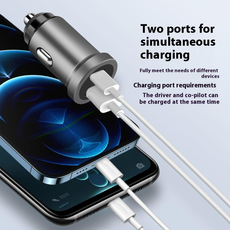 Mini Metal Car Phone Charger