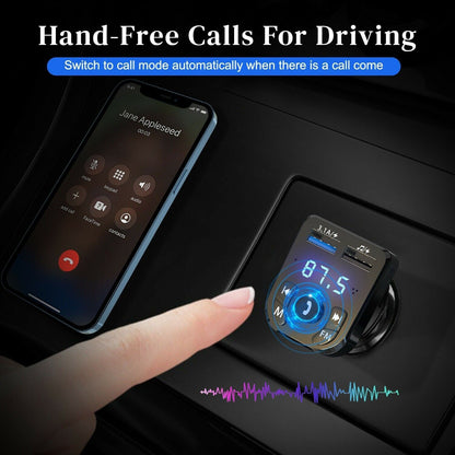 Wireless Car Bluetooth FM Transmitter MP3 Audio USB Charger
