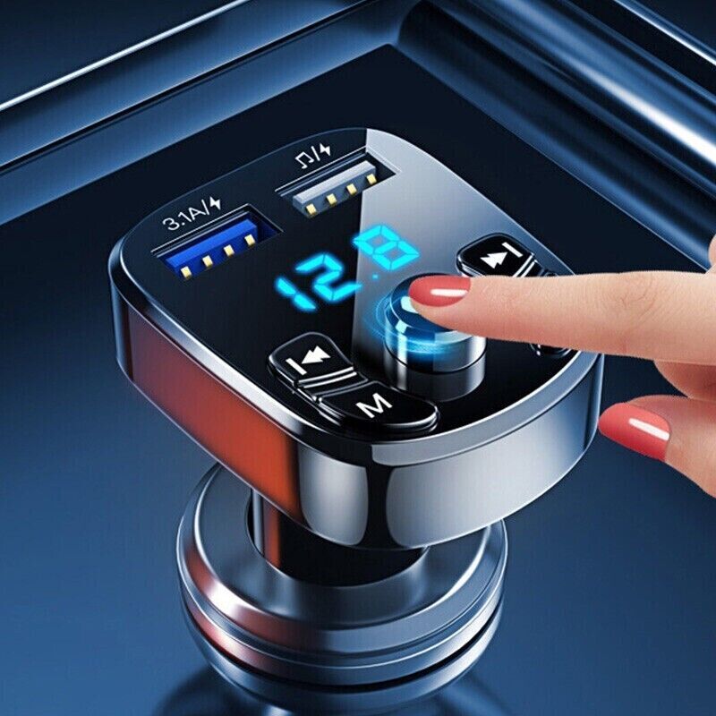 Wireless Car Bluetooth FM Transmitter MP3 Audio USB Charger