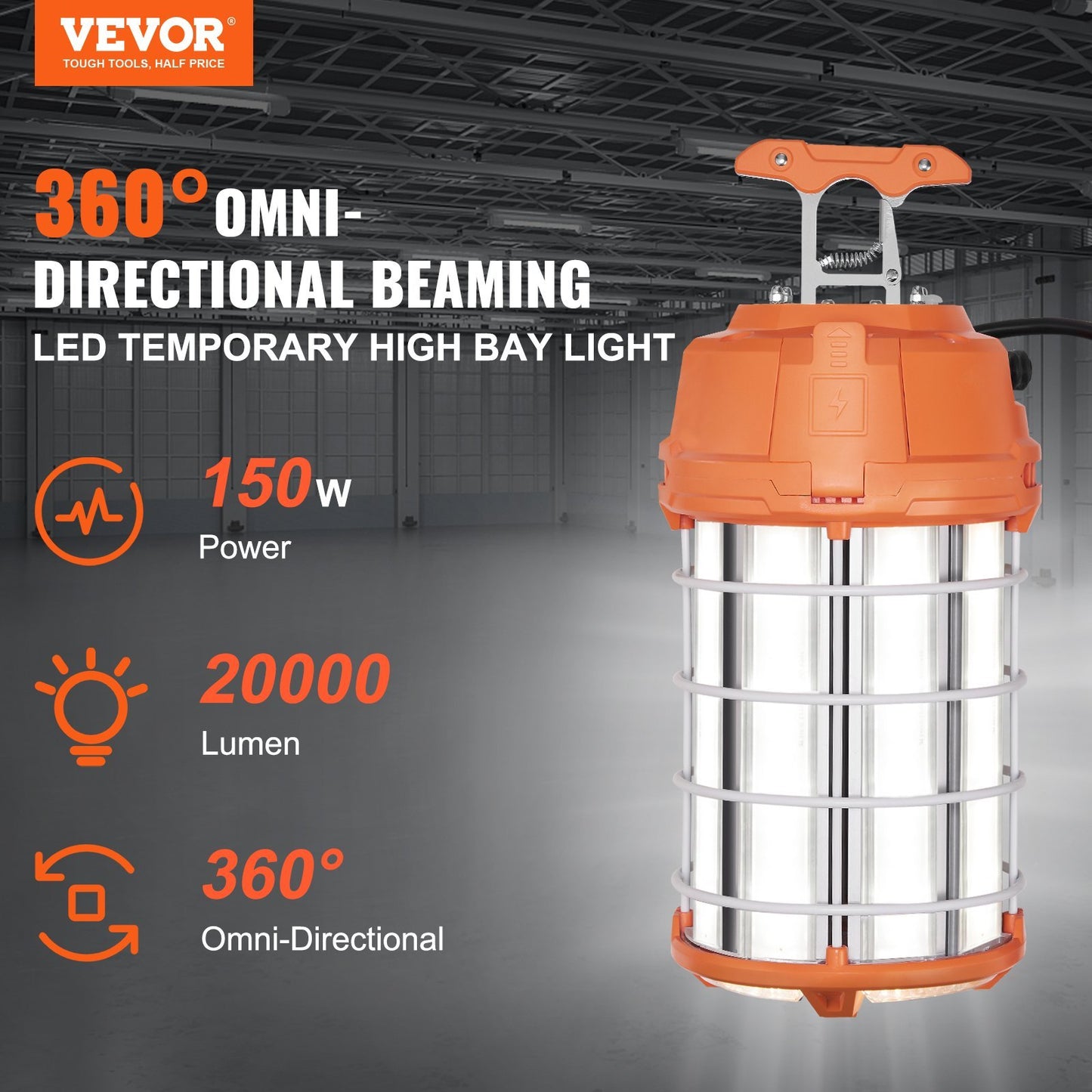 5000K Portable Super Bright & Waterproof & Connected Up To 6 Lights